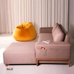 چیدمان-مبل-الین-پارچه-قهوه-ای