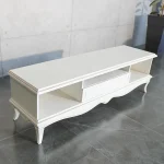 میزتلویزیون سفید چوبی